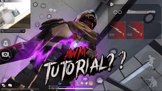 AWM freestyle tutorial🥷☠️ freefire ff instaplayer freestyleff awm awp edit [upl. by Leveridge]