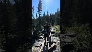 Glacier National Park at Ptarmigan Falls and Iceberg Lake montana hiking wildlife [upl. by Lynsey908]