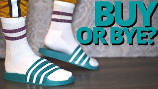 FAST DRYING Adidas ADILETTE SLIDER On Foot Review [upl. by Llemart62]