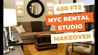 Small space living NYC studio apartment makeover [upl. by Muffin]