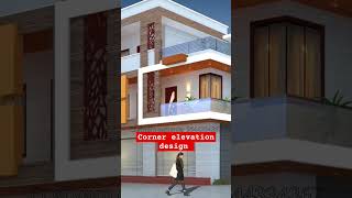 Corner elevation Design  homefrontdesign ytshort video home ghar 2025 new [upl. by Angell14]