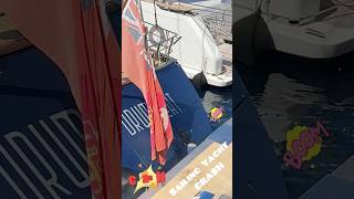 24 Million Sail Yacht Crash drumbeat 53msailyacht ketchrigged monaco harbour luxury yachts [upl. by Crudden]