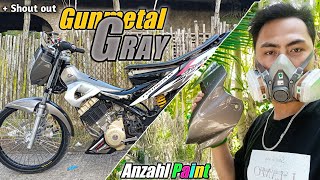 Gunmetal gray by Anzahl paint  Bagong kulay ni Raider 150  Tutorial  Bobwerkz mmvlog [upl. by Nelloc]