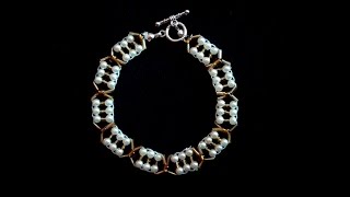 Easy beaded bracelet for beginners [upl. by Nykal]