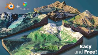 How to Create 3D Terrain with Google Maps and Blender [upl. by Aihset783]