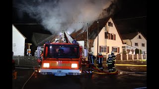 Landkreis Dillingen Brand eines Gebäudes in Schabringen [upl. by Bolt]