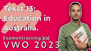 Engels Examen VWO 2023 Tijdvak 1 Tekst 13 Education in Australia [upl. by Acinnod]