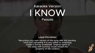 Faouzia  I Know Karaoke Version [upl. by Sierra599]