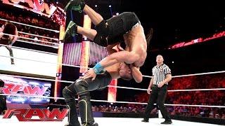 John Cena vs Seth Rollins  United States Championship Match Raw July 27 2015 [upl. by Elleirbag]