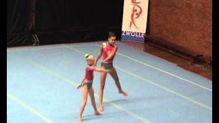 Acrogym WK kwalificatie 150112 WP 1116 Sara en Janiek tempo [upl. by Jehu]