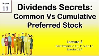 Chapter 11  Lecture 2  Dividends on Common amp Cumulative Preferred Stock  Financial amp Managerial [upl. by Ennaxxor]