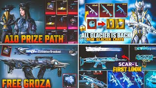 A10 Prize Path 3d Leaks Snowstar Ultimate Set Luckyspin  Free Groza Upgrade Skin UPM Glacier back [upl. by Nnaylrebmik770]