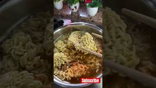 Trying 😱Orange wali 😂 Kimchi Ramen 😍 Noodles🍜  Nongshim Kimchi Ramen Review shorts shortvideo [upl. by Yuht631]