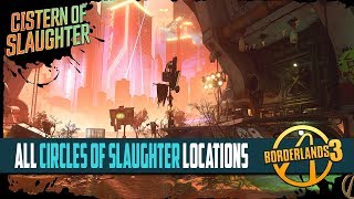 Borderlands 3 All Circles of Slaughter Locations Slaughterhouse 3 Trophy [upl. by Iolande]