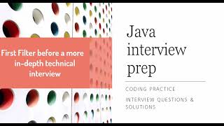 JavaInterviewPrepCoding1 [upl. by Ronen909]