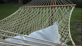 How to Hang a Hammock between Treated Posts with Support Cables [upl. by Ardnuahs325]