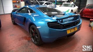 Wrapping the McLaren 12C Shmeemobile at Dub Customs [upl. by Behah]