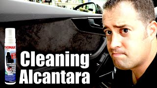 Cleaning Alcantara with Sonax autodetailing [upl. by Mercedes]