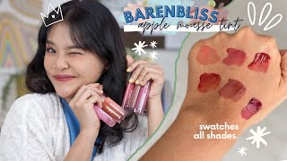 REVIEW BARENBLISS APPLE MOUSSE TINT💄 BRAND KOREA SAWO MATANG APPROVED GAK  RIRIEPRAMS [upl. by Eelyr325]