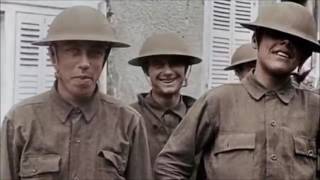 Over There  US army WW1 footage in Color [upl. by Marka]