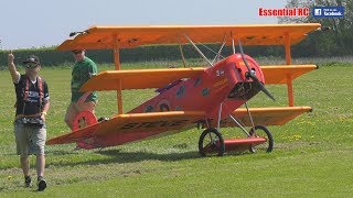 WORLD’S LARGEST RC 65 SCALE Fokker DRI DREIDECKERTRIPLANE UltraHD and 4K [upl. by Suolkcin]