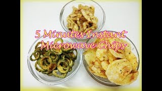 5 minutes microwave chips  Microwave Hacks  How to Make Crispy Chips at Home by Food Hub Part1 [upl. by Abram]