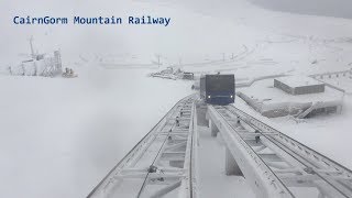 CairnGorm Mountain Scotland funicular Railway at winter  Train forward’s view [upl. by Llennahc]