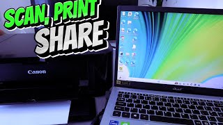 How To Scan To Computer Using Canon PIXMA MG3600 PRINTER PRINT Save PDF and Share To Email [upl. by Silliw]