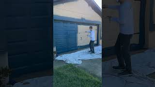 Garage door makeover 🙌🏻 youtubeshorts fyp tiktok viral reels painting oddlysatisfying diy [upl. by Graner]