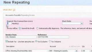 Repeating Transactions  Xero [upl. by Madson]