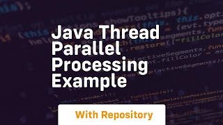 java thread parallel processing example [upl. by Lauren]