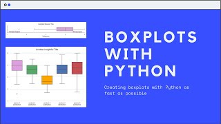 Boxplots with Python  As fast as possible [upl. by Aronow]