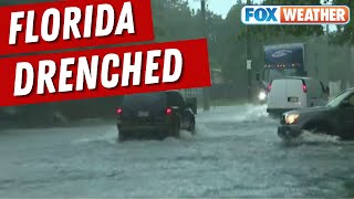 Another Foot Of Rain Expected To Fall Across Parts Of Florida Streets Flooding In Hollywood FL [upl. by Gavra]