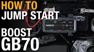 How To Jump Start A Car Battery  NOCO Genius Boost GB30 UltraSafe Lithium Jump Starter [upl. by Dor]