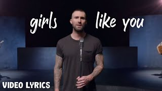 Maroon 5  Girls Like You video Lyrics ftCardi B [upl. by Aidyn964]