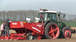 2014  Aardappels poten JohannesKerkhovenpolder GRIMME GL420 [upl. by Hanahsuar33]