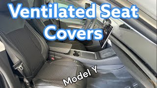 Tesla Model Y Cooling Seat Covers By Tylard  Ventilated Seat Upgrade [upl. by Dnivra]