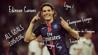 Edinson Cavani ● All 24 Goals ● 20152016 ● Ligue 1 ● All Cups [upl. by Ylrbmik]