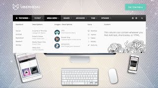 UberMenu 3 Demo Tutorials  Part 3 Mega Submenus [upl. by Ferdinanda]