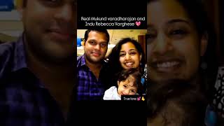 Real pair❣️💓 Mukund Varadharajan and Indhu Rebecca Varghese❤💞 [upl. by Alliehs]