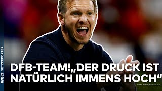 EM 2024 quotDruck ist natürlich immens hochquot DFBTeam fiebert Achtelfinale gegen Dänemark entgegen [upl. by Noeht]