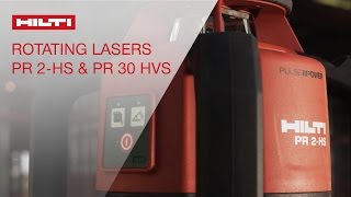 INTRODUCING the Hilti rotating lasers PR 2HS and PR 30HVS [upl. by Atem]