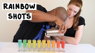 How to make Rainbow Shots  Tipsy Bartender [upl. by Enidualc641]