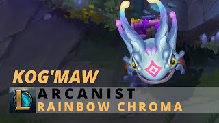 Arcanist KogMaw Rainbow Chroma  League Of Legends [upl. by Voss731]