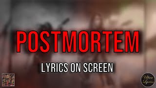 Slayer  Postmortem Lyrics on Screen Video 🎤🎶🎸🥁 [upl. by Ier]