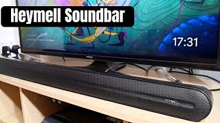 Heymell Soundbar Built in Subwoofer  Test amp Review [upl. by Airpac]