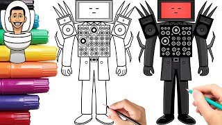 How to DRAW CINEMAMAN  Upgraded Titan TV Man   Skibidi Toilet [upl. by Ari]