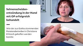 Entzündung der Sehnenscheide nach einer Verletzung an der Hand  Wie die Chirurgie helfen kann [upl. by Delaryd]