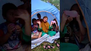 Riska Vlog Kemping Pake Tenda ada Tili Tili Boom [upl. by Akram]