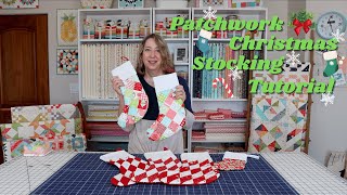 How to Sew a Patchwork Christmas Stocking [upl. by Econah568]